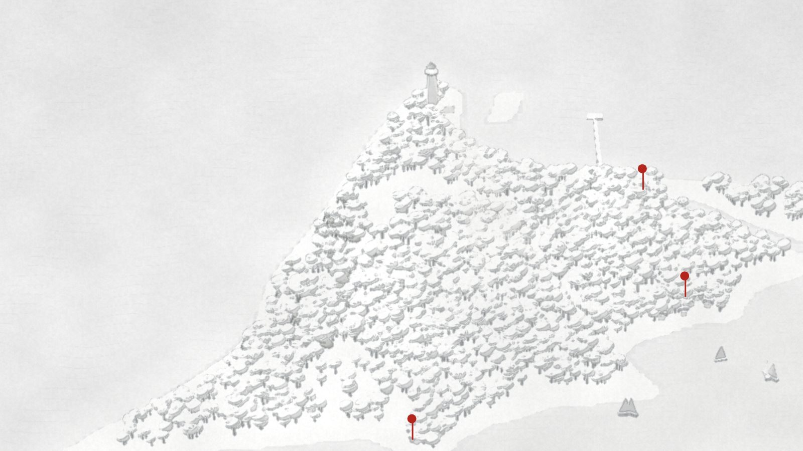 Gezeichneter Darßwald mit Leuchtturm Darßer Ort in 3D